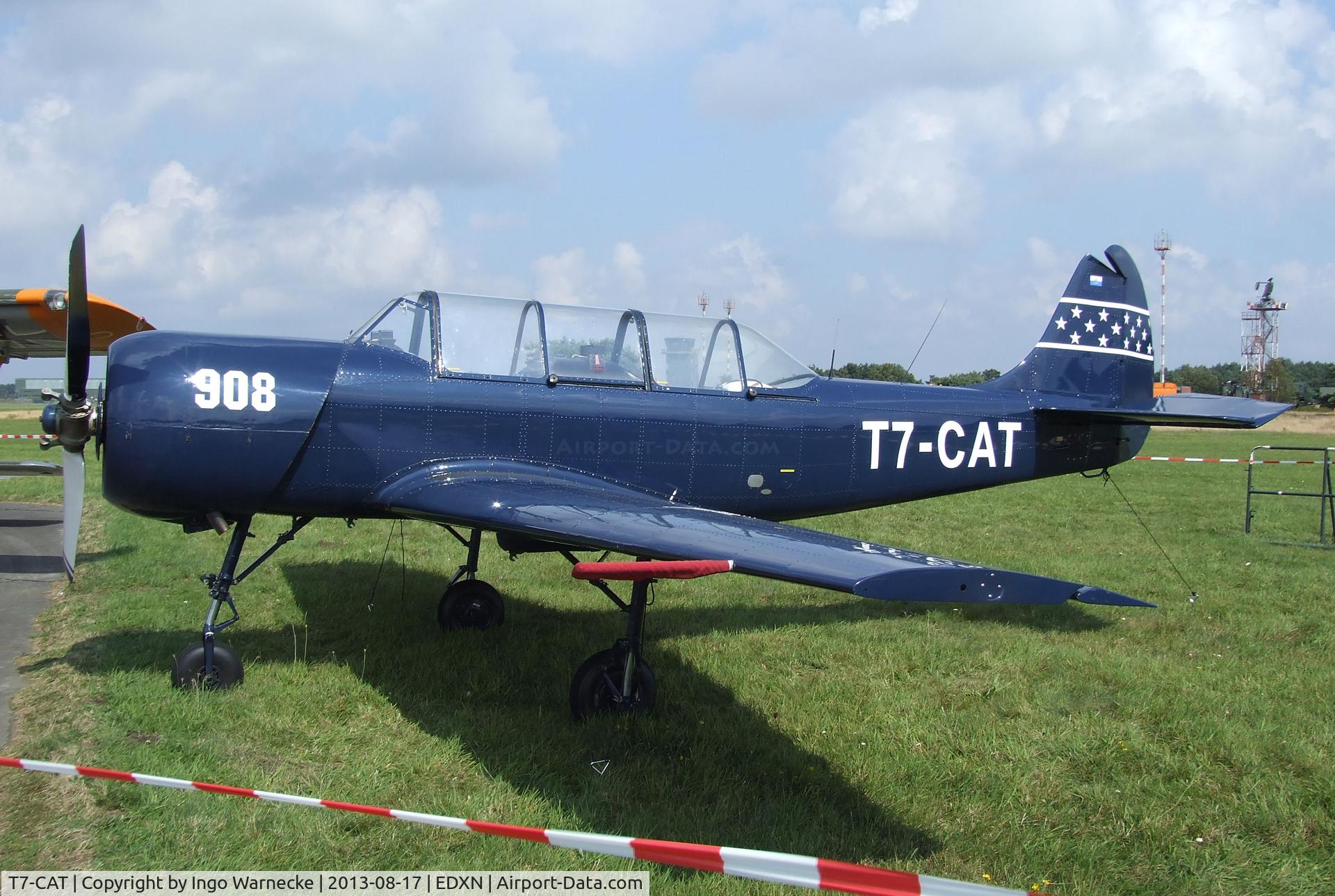 T7-CAT, Yakovlev Yak-52 C/N 832906, Yakovlev Yak-52 at the Spottersday of the Nordholz Airday 2013 celebrationg 100 Years of German Naval Aviation at Nordholz Naval Aviation Base