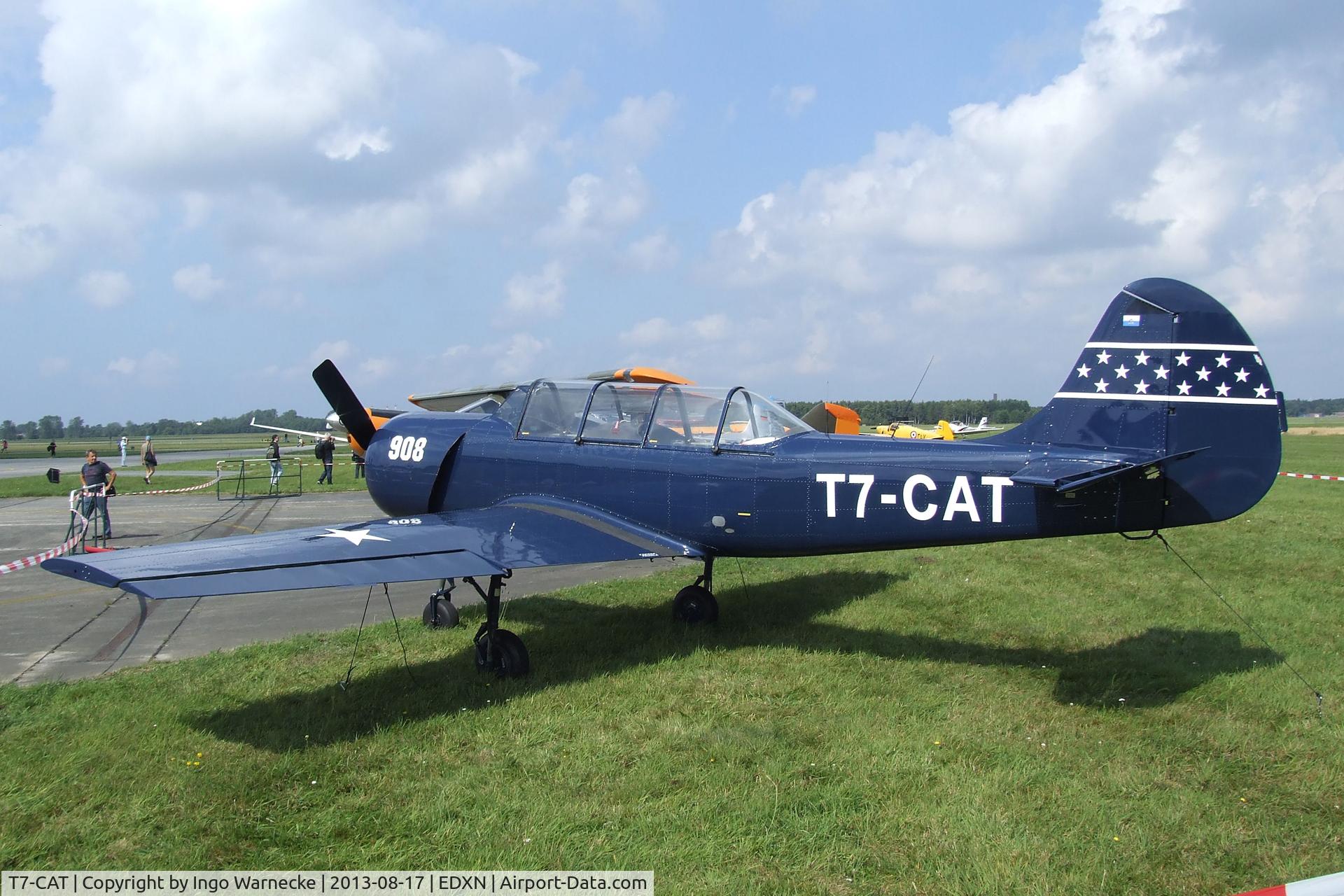 T7-CAT, Yakovlev Yak-52 C/N 832906, Yakovlev Yak-52 at the Spottersday of the Nordholz Airday 2013 celebrationg 100 Years of German Naval Aviation at Nordholz Naval Aviation Base