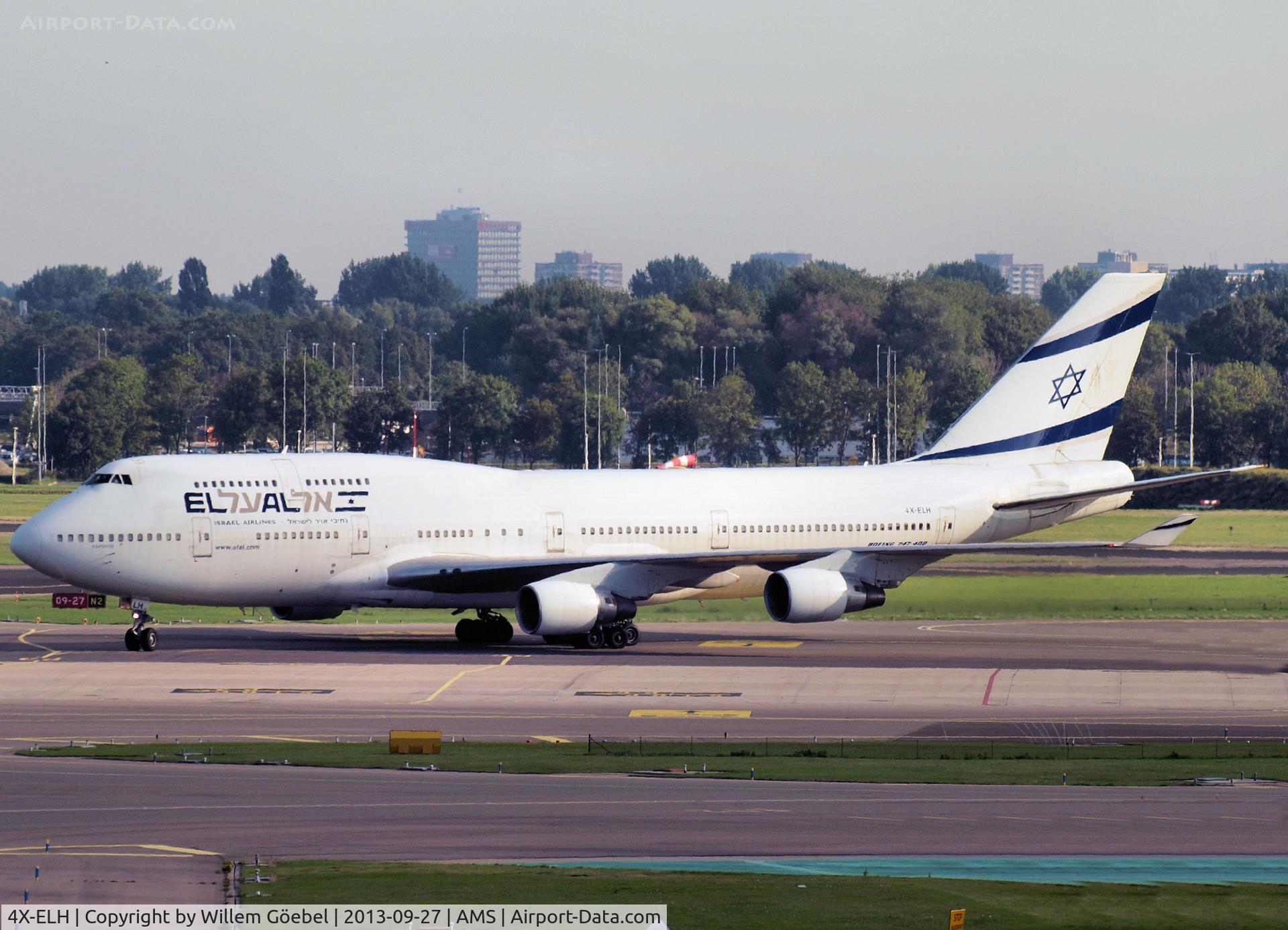 4X-ELH, 1996 Boeing 747-412 C/N 26555, Taxi to the gate of Schiphol Airport