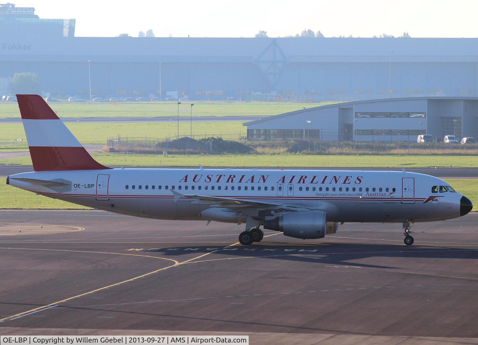 OE-LBP, 1998 Airbus A320-214 C/N 797, Taxi to the gate of Schiphol Airport