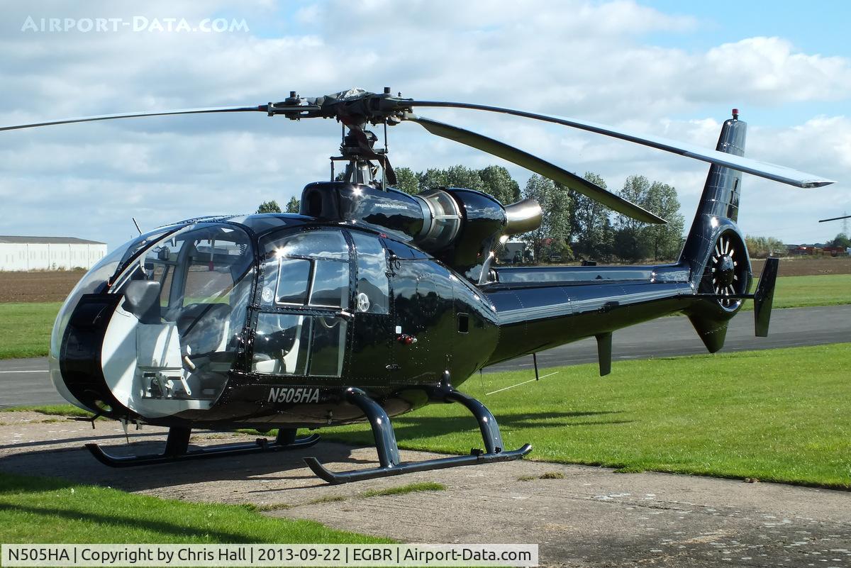 N505HA, 1972 Aerospatiale SA-341G Gazelle C/N 1022, at Breighton's Heli Fly-in, 2013