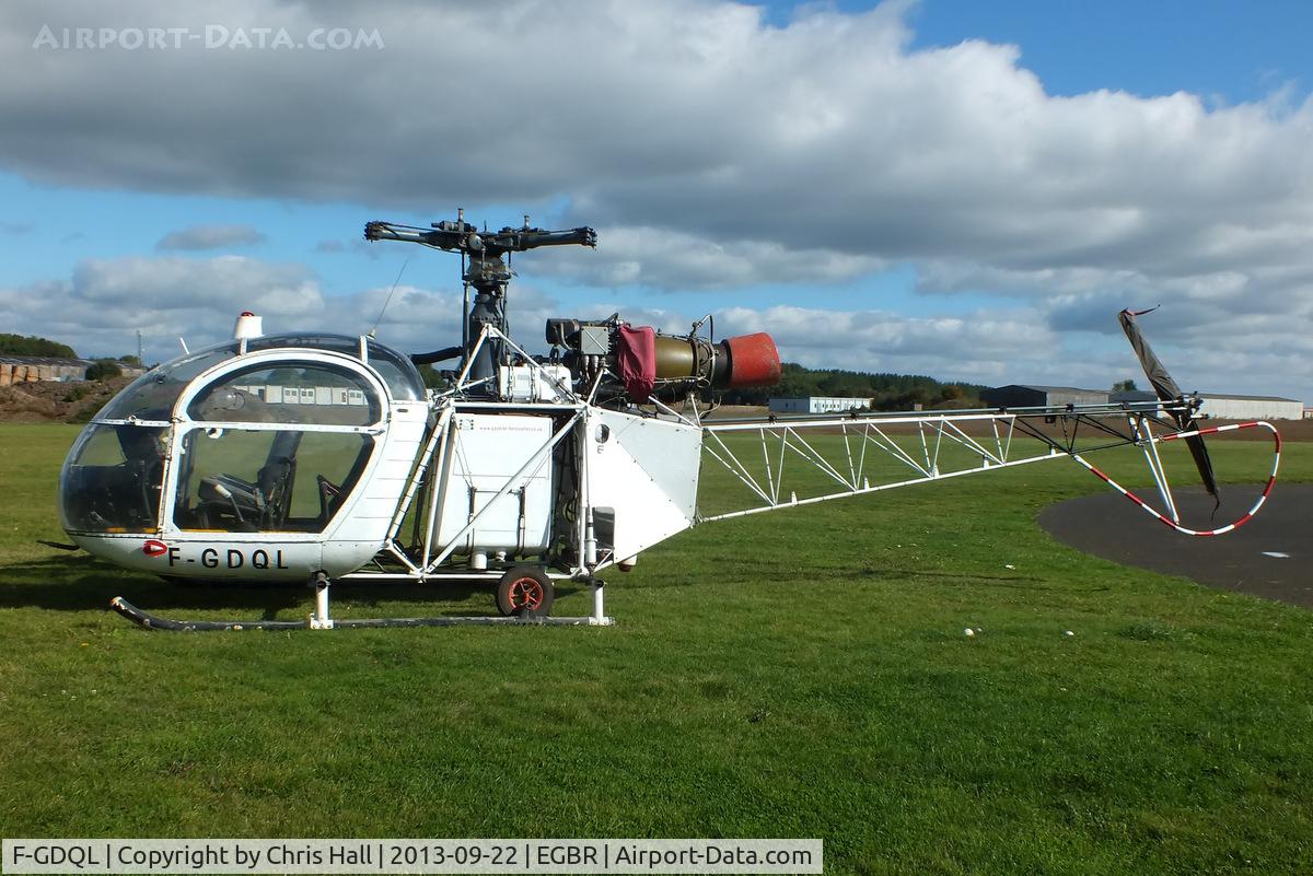 F-GDQL, Sud SE-313B Alouette II C/N 1250, at Breighton's Heli Fly-in, 2013