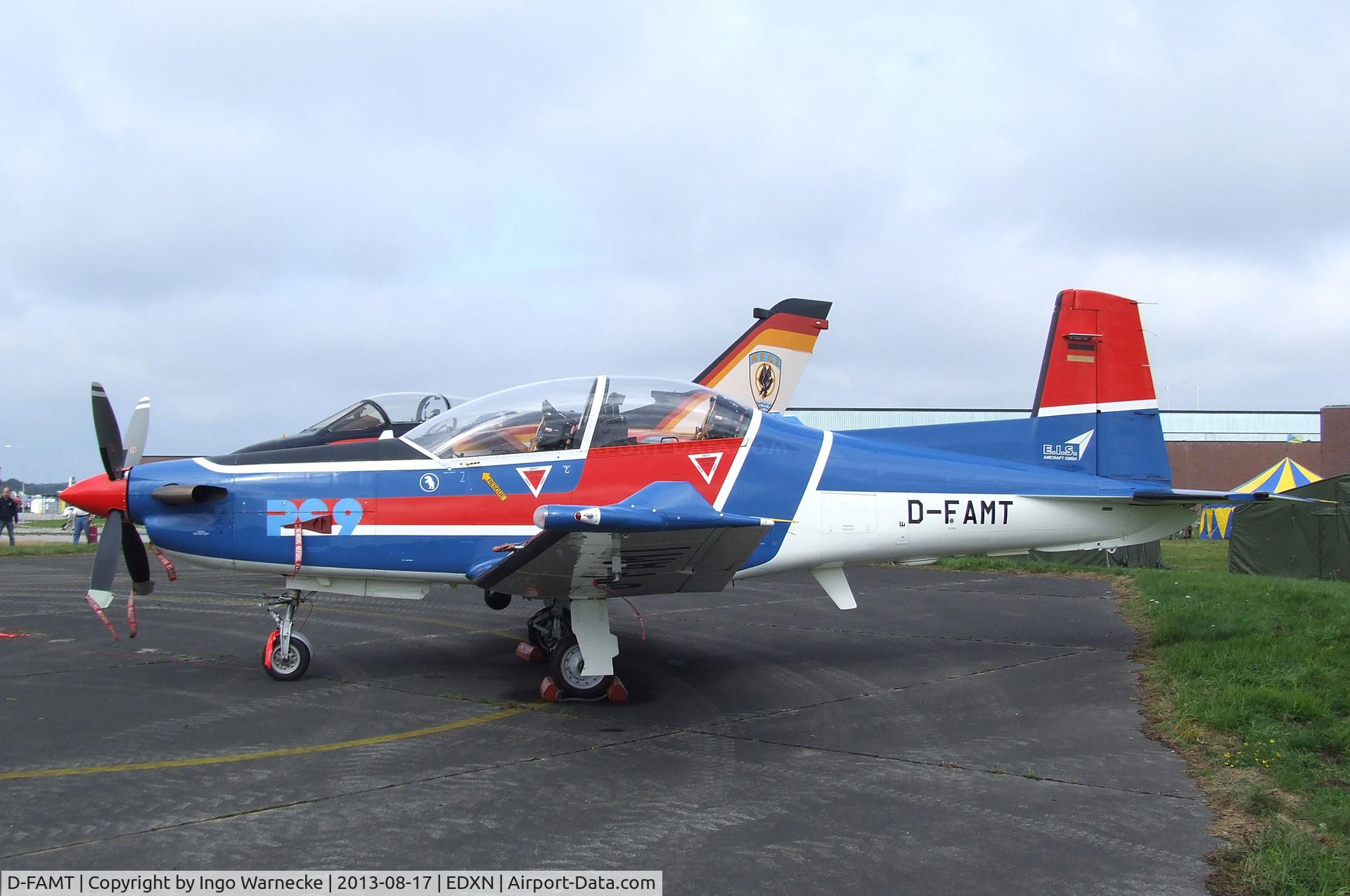 D-FAMT, Pilatus PC-9B C/N 164, Pilatus PC-9B of E.I.S. Aircraft (target services for German armed forces) at the Spottersday of the Nordholz Airday 2013 celebrationg 100 Years of German Naval Aviation at Nordholz Naval Aviation Base
