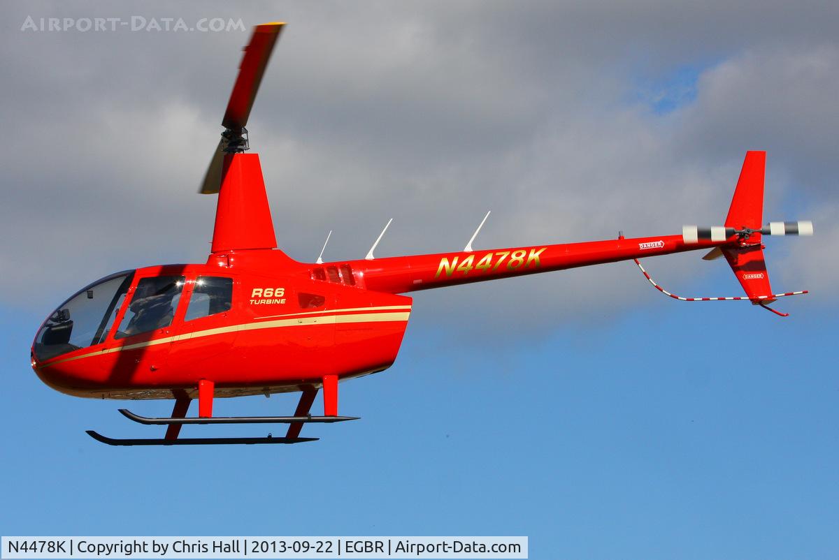N4478K, 2011 Robinson R66 Turbine C/N 0031, at Breighton's Heli Fly-in, 2013