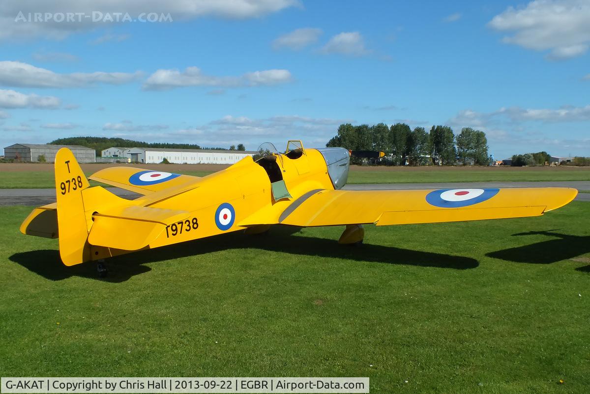 G-AKAT, 1940 Miles M14A Hawk Trainer 3 C/N 2005, at Breighton's Heli Fly-in, 2013
