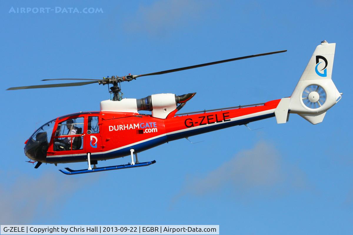 G-ZELE, 1973 Westland SA-341C Gazelle HT2 C/N 1007, at Breighton's Heli Fly-in, 2013