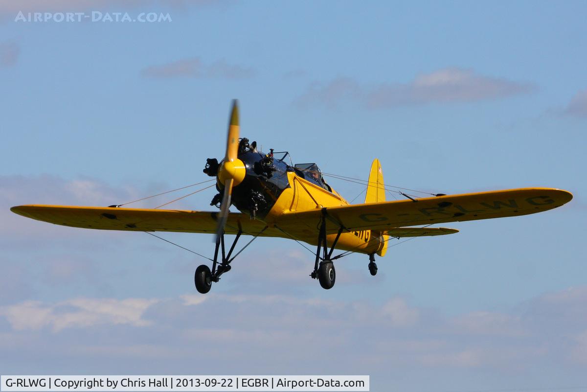 G-RLWG, 1942 Ryan PT-22 Recruit (ST3KR) C/N 1716, at Breighton's Heli Fly-in, 2013