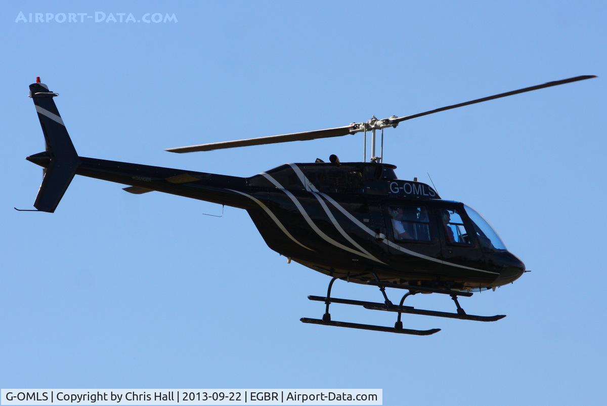 G-OMLS, 1976 Bell 206B JetRanger II C/N 1957, at Breighton's Heli Fly-in, 2013