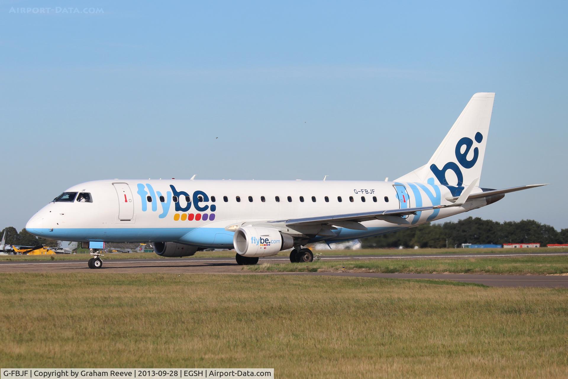 G-FBJF, 2012 Embraer 175STD (ERJ-170-200) C/N 17000341, About to depart.