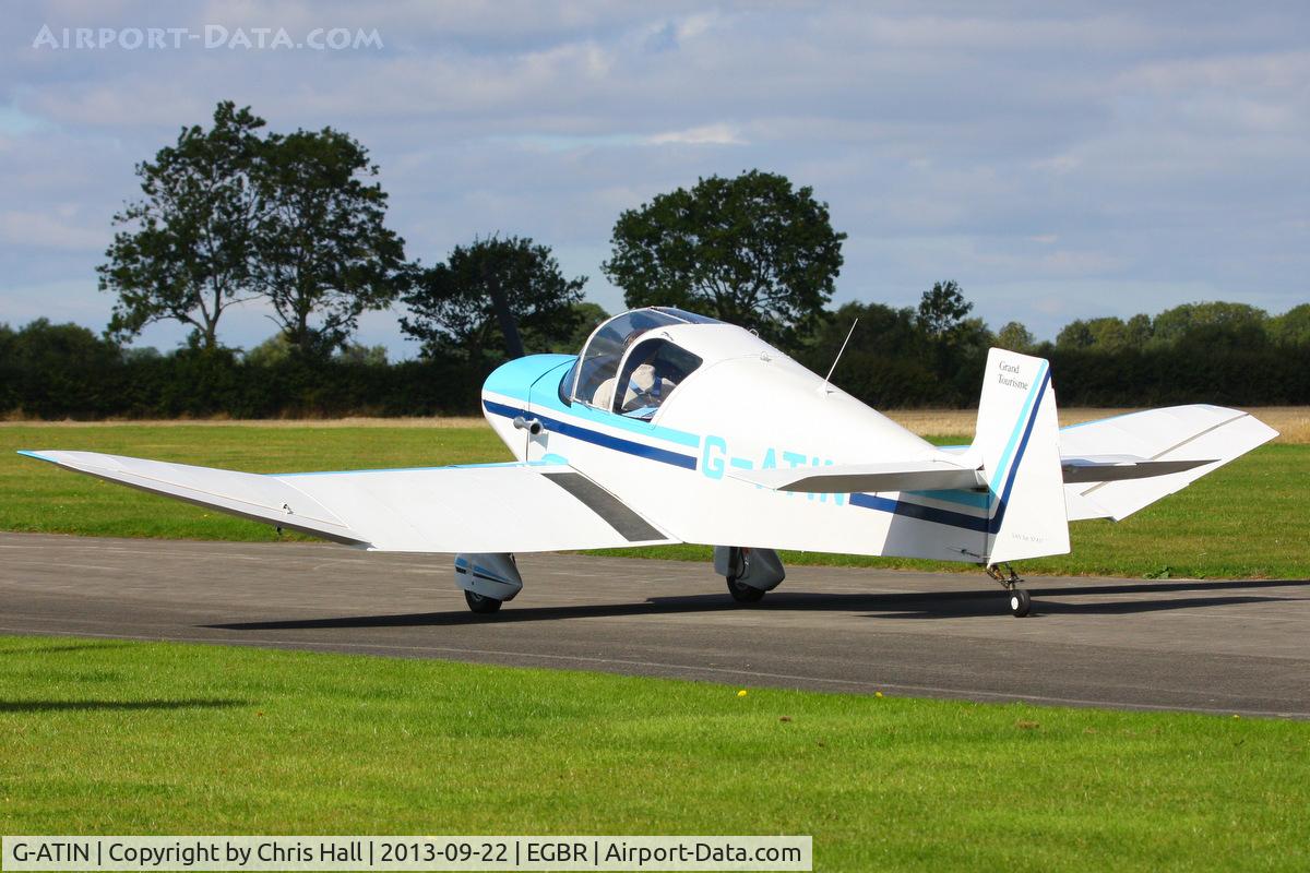 G-ATIN, 1956 SAN Jodel D-117 C/N 437, at Breighton's Heli Fly-in, 2013