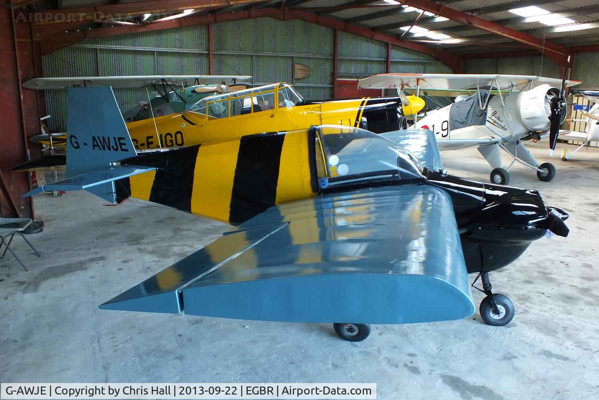 G-AWJE, 1968 Tipsy T-66 Nipper Mk 3 C/N S121, at Breighton's Heli Fly-in, 2013