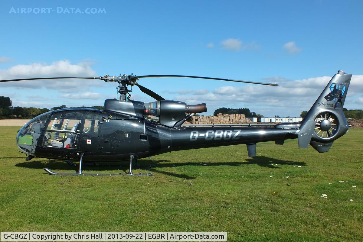 G-CBGZ, 1982 Westland SA-341C Gazelle HT2 C/N 1915, at Breighton's Heli Fly-in, 2013