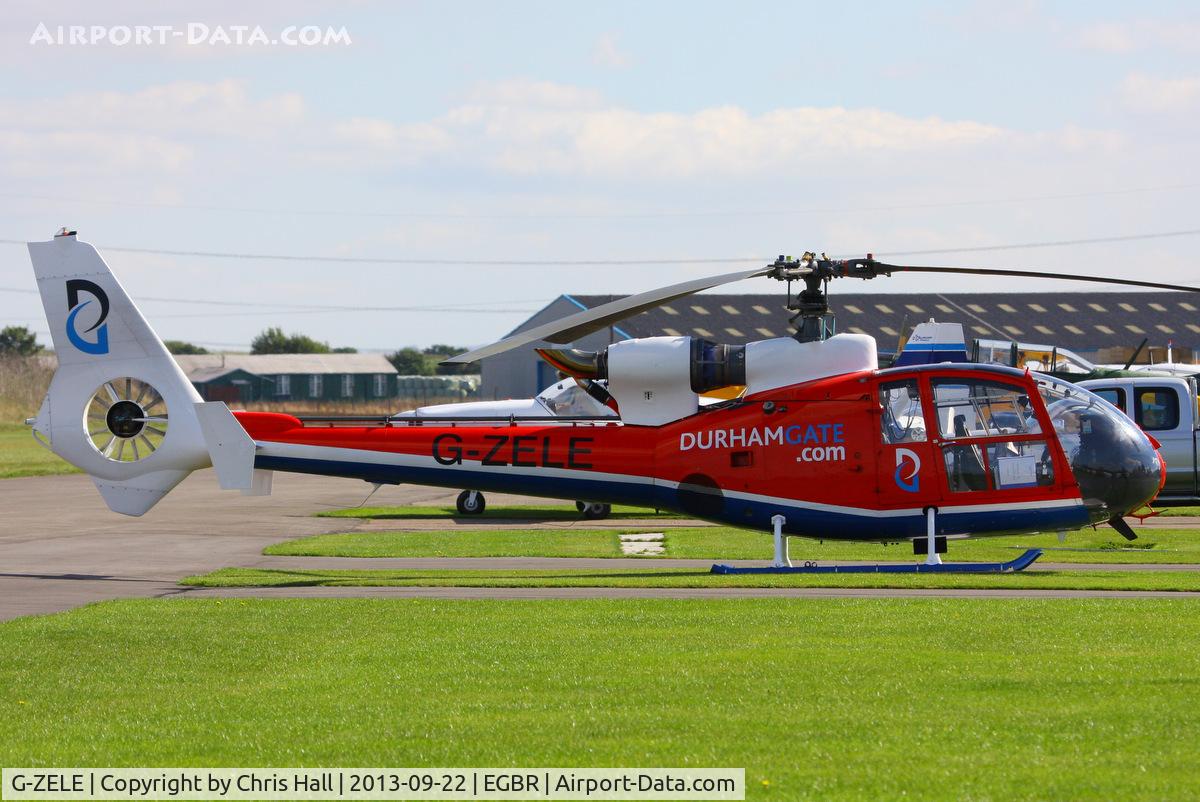 G-ZELE, 1973 Westland SA-341C Gazelle HT2 C/N 1007, at Breighton's Heli Fly-in, 2013
