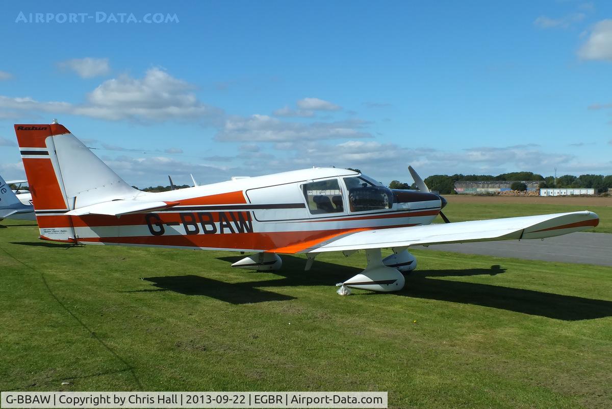 G-BBAW, 1973 Robin HR-100-210 II Safari C/N 167, at Breighton's Heli Fly-in, 2013