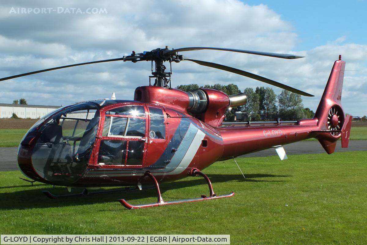 G-LOYD, 1975 Aerospatiale SA-341G Gazelle C/N 1289, at Breighton's Heli Fly-in, 2013