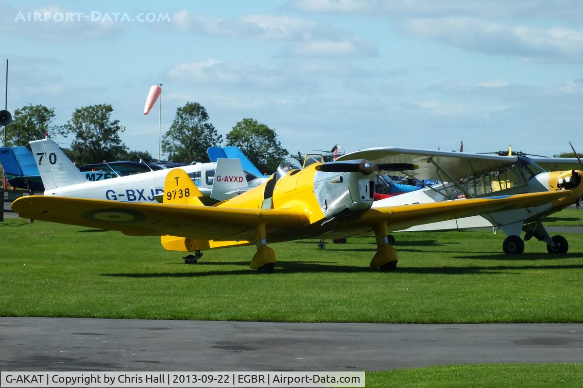 G-AKAT, 1940 Miles M14A Hawk Trainer 3 C/N 2005, at Breighton's Heli Fly-in, 2013