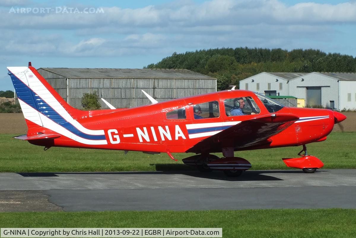 G-NINA, 1977 Piper PA-28-161 Cherokee Warrior II C/N 28-7716162, at Breighton's Heli Fly-in, 2013