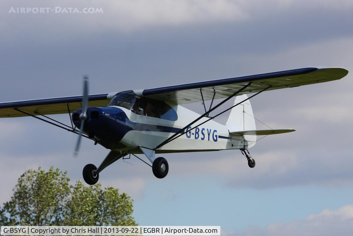 G-BSYG, 1947 Piper PA-12 Super Cruiser C/N 12-2106, at Breighton's Heli Fly-in, 2013