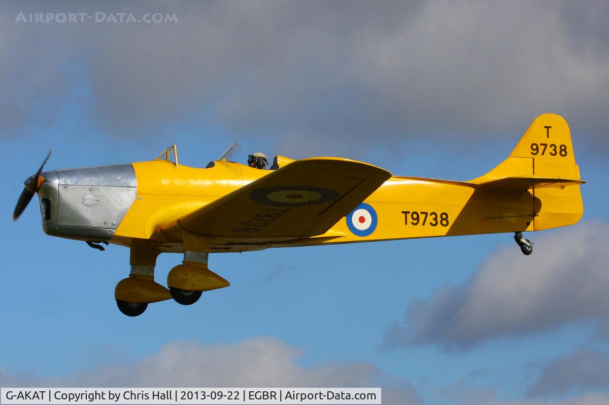 G-AKAT, 1940 Miles M14A Hawk Trainer 3 C/N 2005, at Breighton's Heli Fly-in, 2013