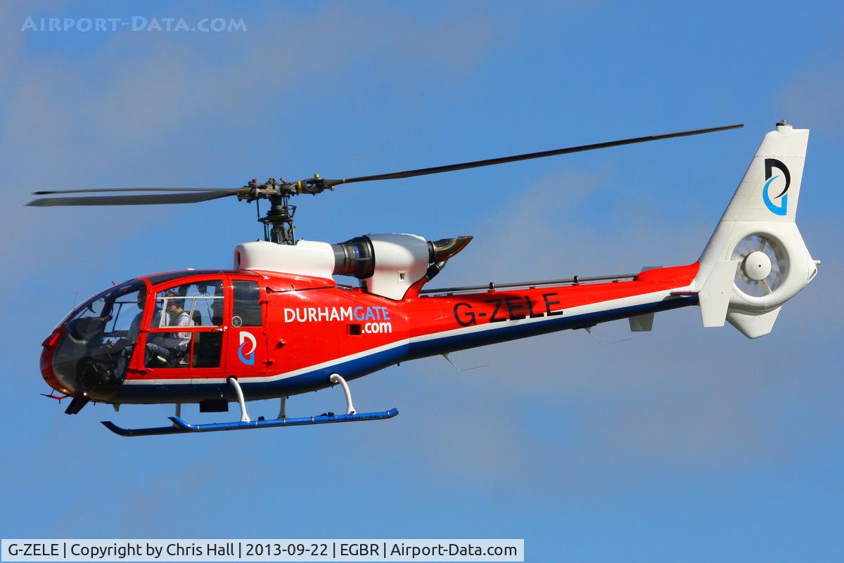 G-ZELE, 1973 Westland SA-341C Gazelle HT2 C/N 1007, at Breighton's Heli Fly-in, 2013