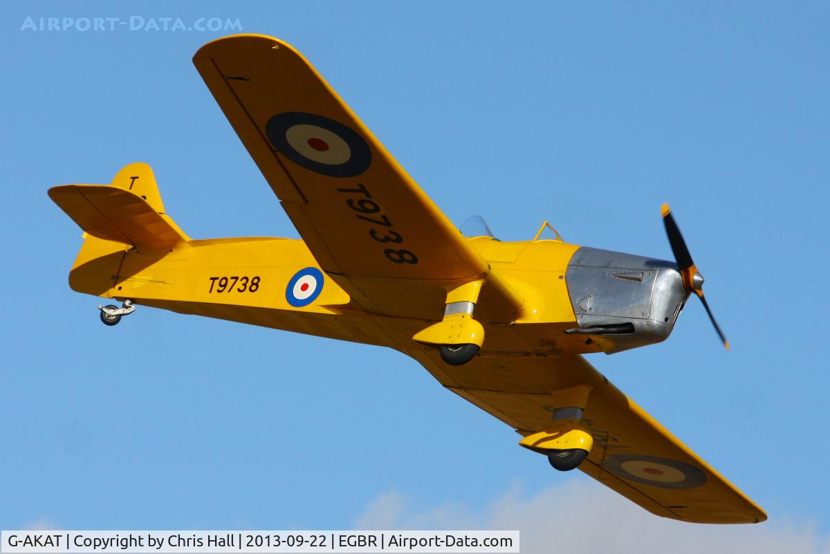 G-AKAT, 1940 Miles M14A Hawk Trainer 3 C/N 2005, at Breighton's Heli Fly-in, 2013