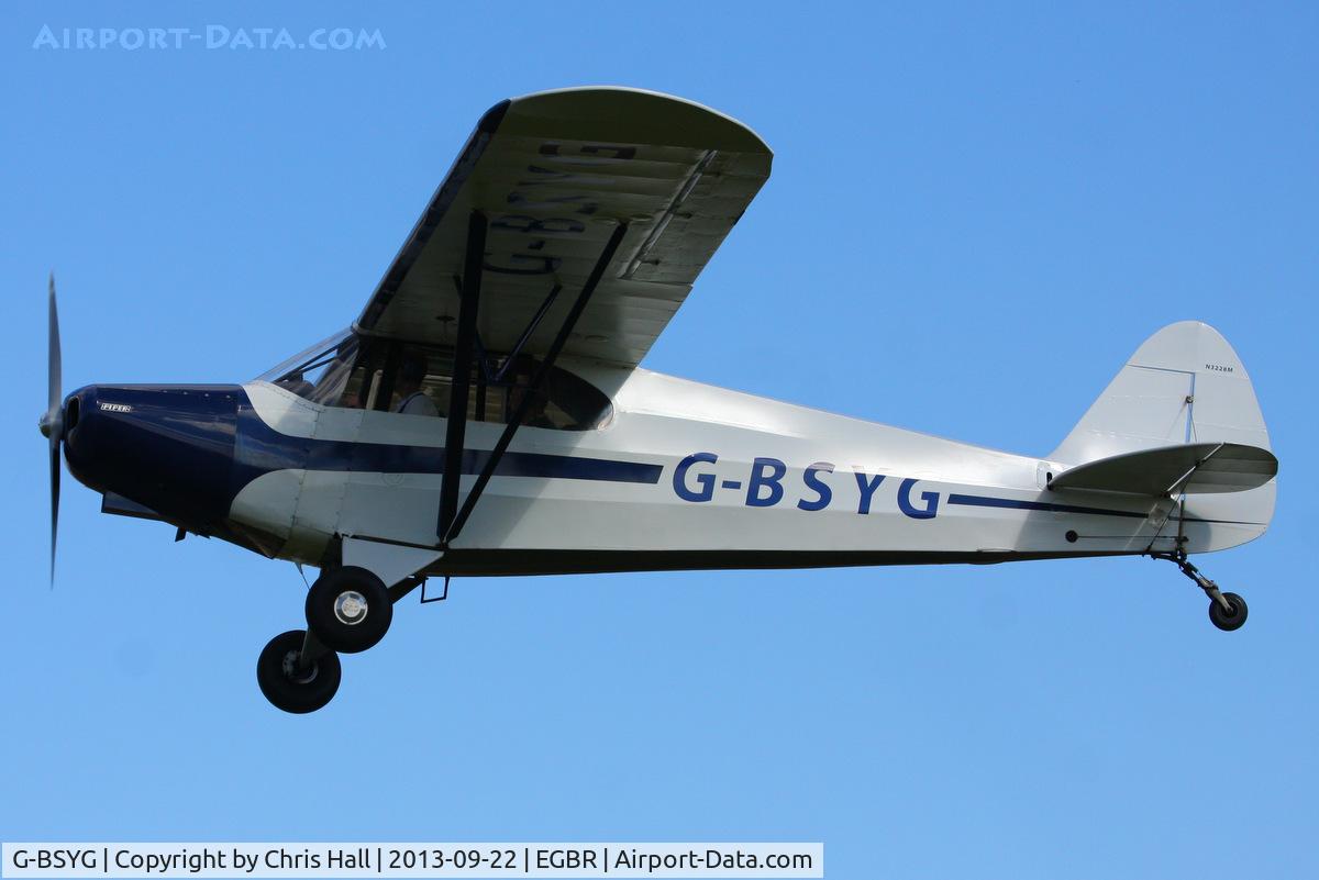 G-BSYG, 1947 Piper PA-12 Super Cruiser C/N 12-2106, at Breighton's Heli Fly-in, 2013