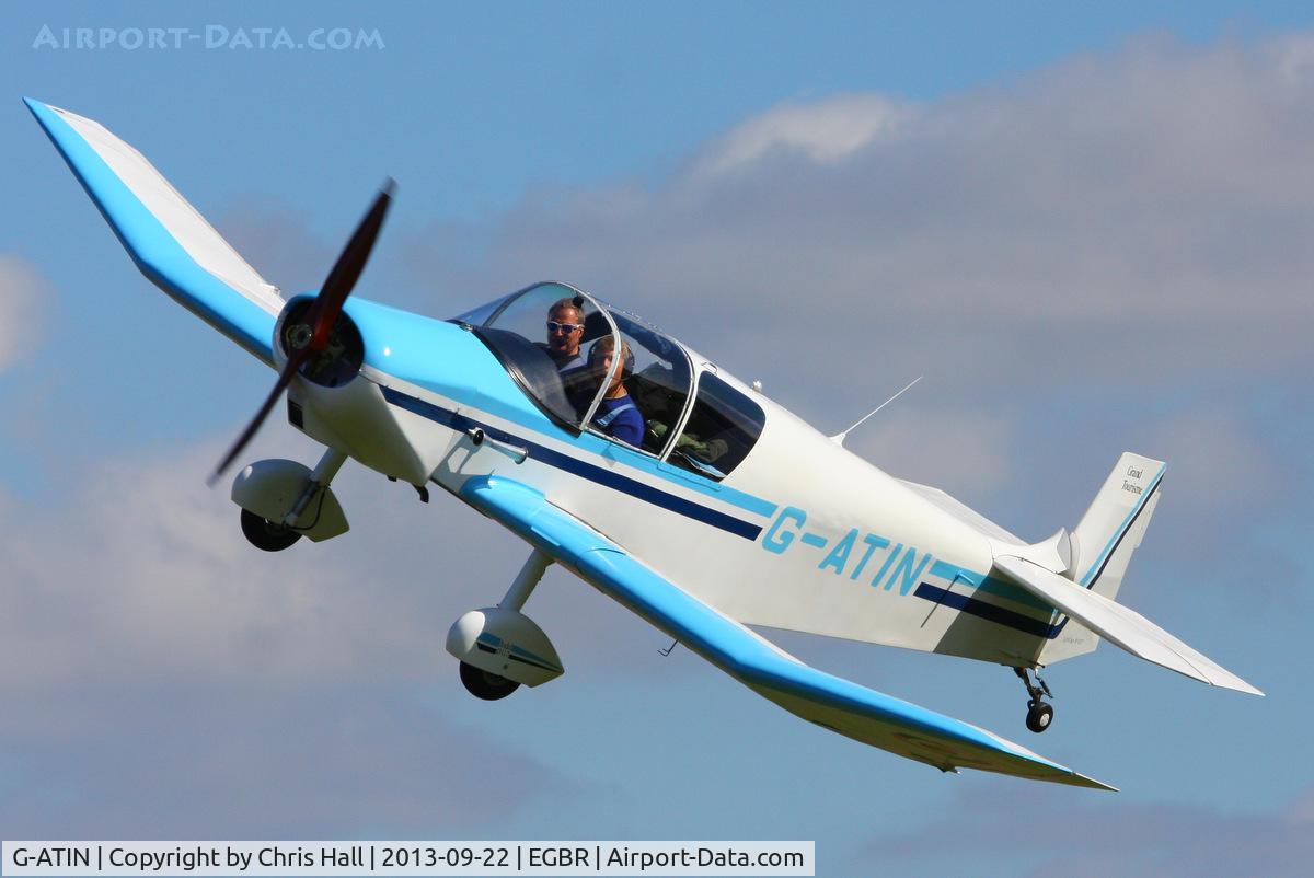 G-ATIN, 1956 SAN Jodel D-117 C/N 437, at Breighton's Heli Fly-in, 2013