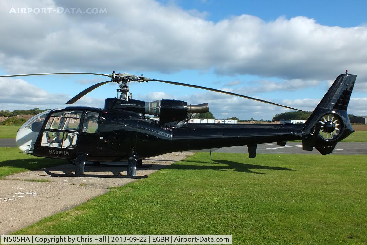 N505HA, 1972 Aerospatiale SA-341G Gazelle C/N 1022, at Breighton's Heli Fly-in, 2013