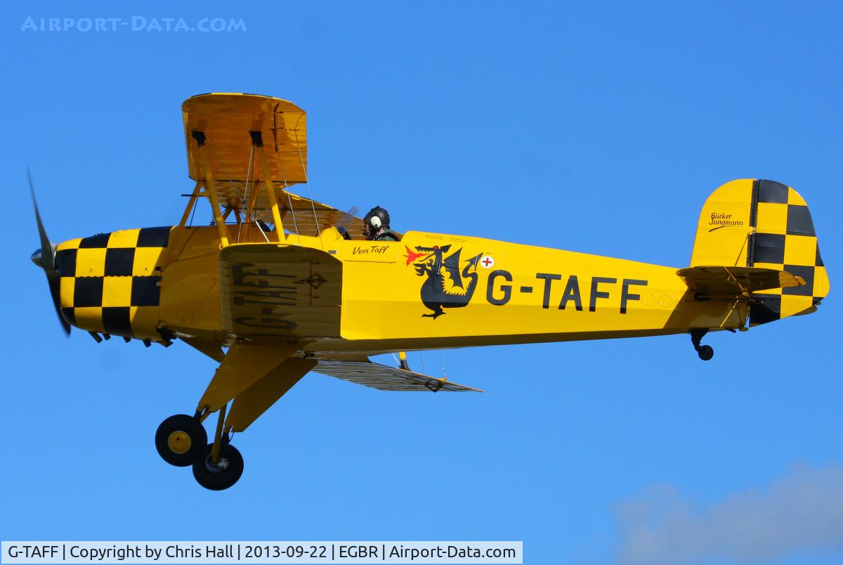 G-TAFF, 1957 CASA 1-131E Jungmann C/N 1129, at Breighton's Heli Fly-in, 2013