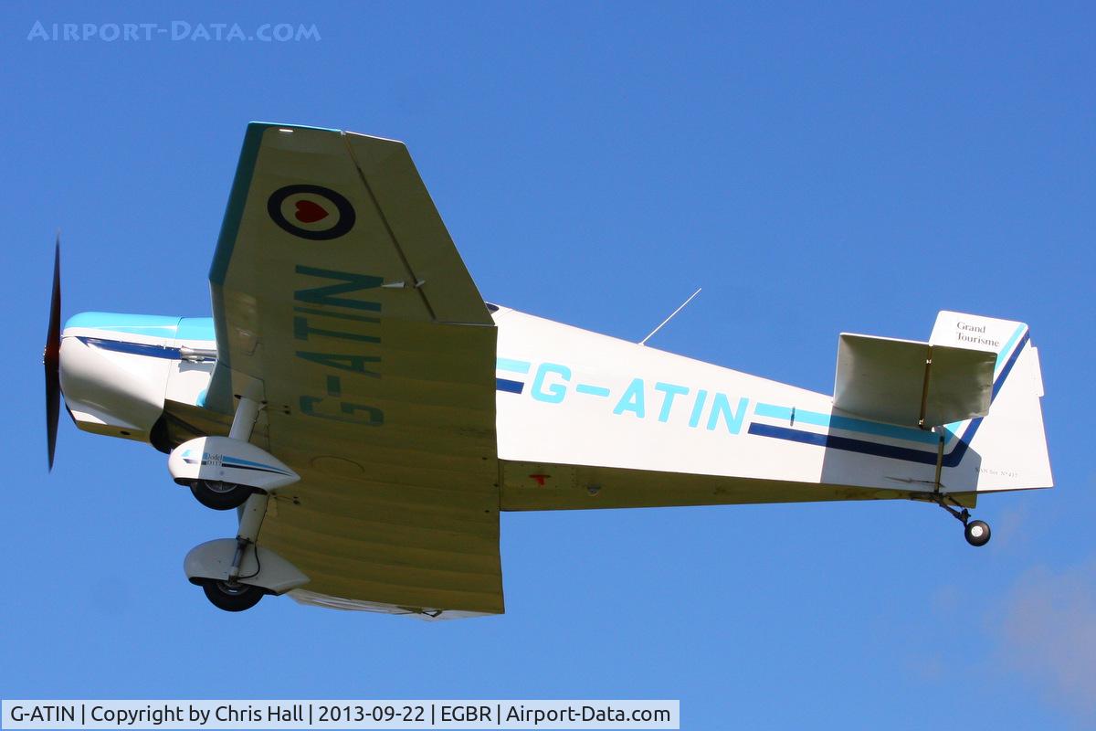 G-ATIN, 1956 SAN Jodel D-117 C/N 437, at Breighton's Heli Fly-in, 2013