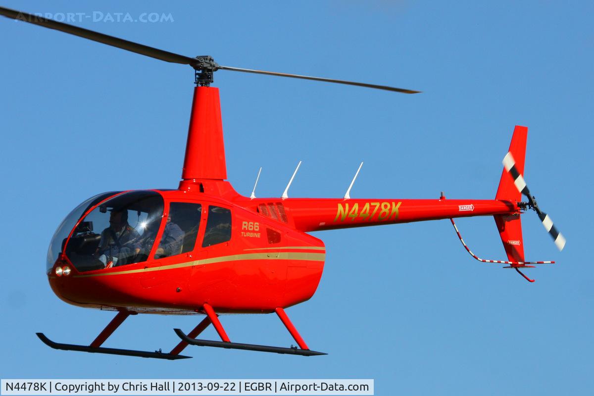 N4478K, 2011 Robinson R66 Turbine C/N 0031, at Breighton's Heli Fly-in, 2013