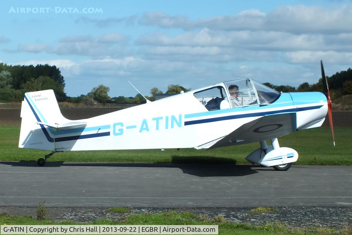 G-ATIN, 1956 SAN Jodel D-117 C/N 437, at Breighton's Heli Fly-in, 2013