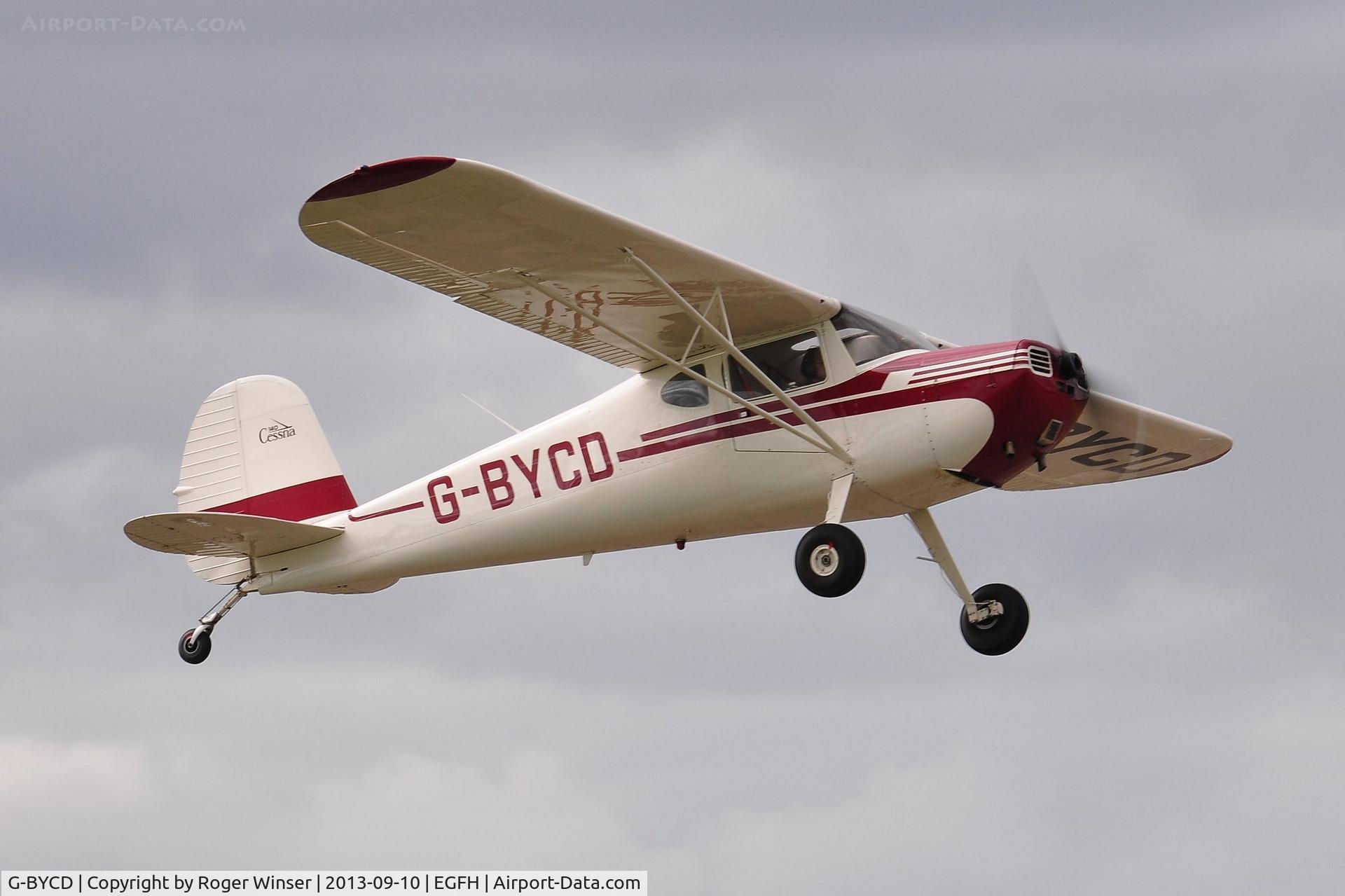 G-BYCD, 1947 Cessna 140 C/N 13744, Visiting Cessna 140 in new a colour scheme. Previously registered N4273N
