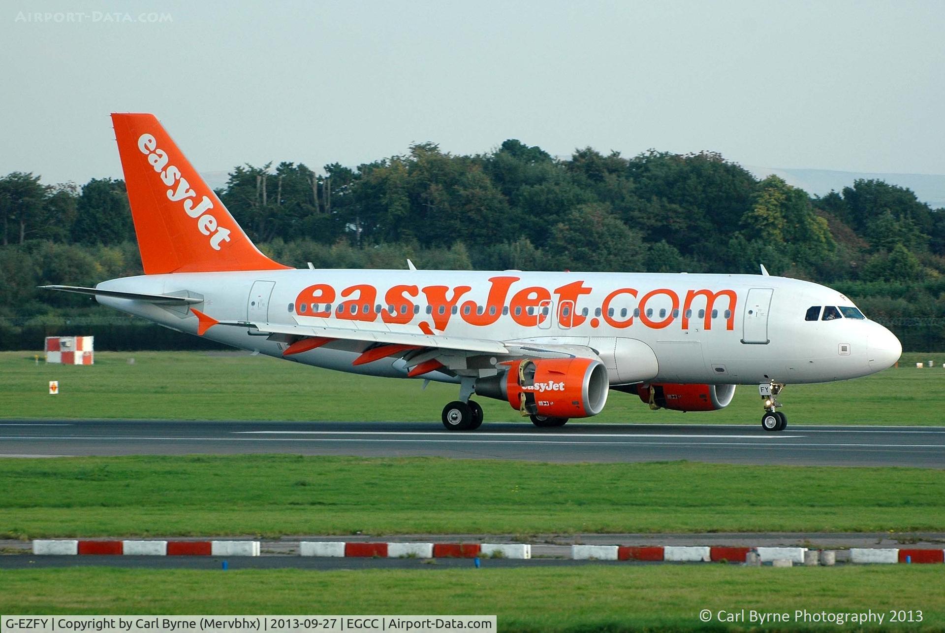 G-EZFY, 2010 Airbus A319-111 C/N 4418, Taken from the Runway Visitor Park.