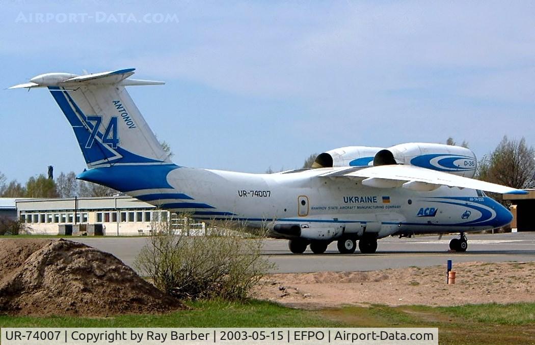 UR-74007, 1992 Antonov An-74-200 C/N 36547095903, Antonov An-74-200 [36547095903] (Aero-Charter Airlines) Pori~OH 15/05/2003