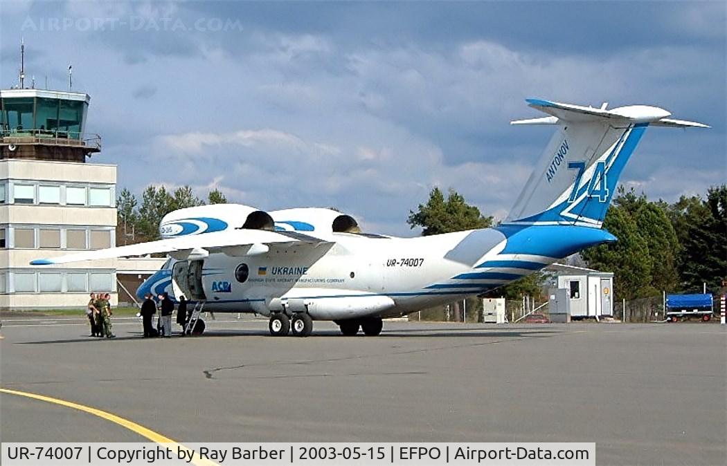 UR-74007, 1992 Antonov An-74-200 C/N 36547095903, Antonov An-74-200 [36547095903] (Aero-Charter Airlines) Pori~OH 15/05/2003