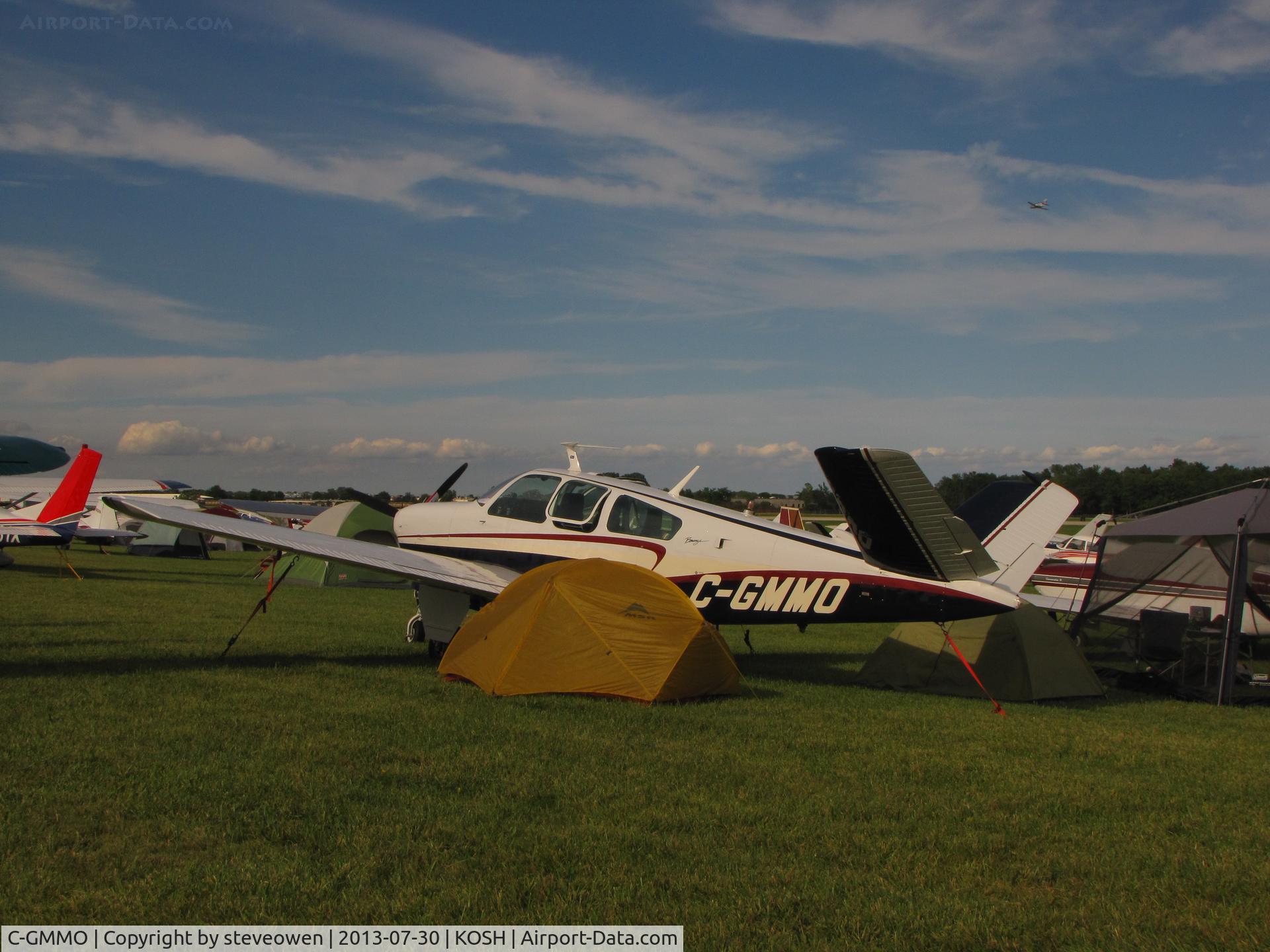 C-GMMO, 1970 Beech V35B Bonanza C/N D-9111, Camping at Oshkosh