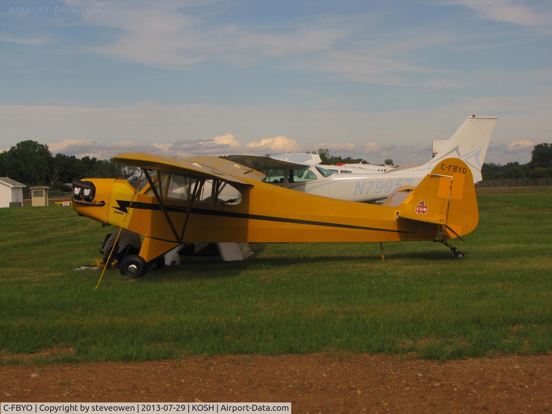 C-FBYO, 1946 Piper J3C-65 Cub Cub C/N 19314, Camping at Oshkosh