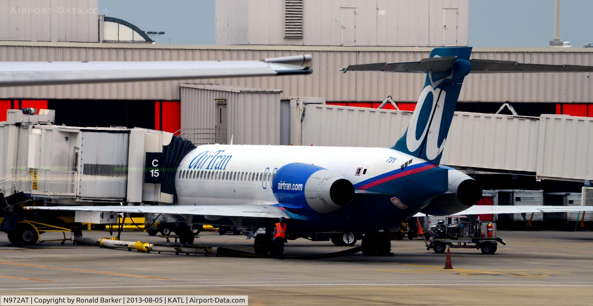 N972AT, 2001 Boeing 717-200 C/N 55033, Fleet number 731 at Gate C15 Atlanta