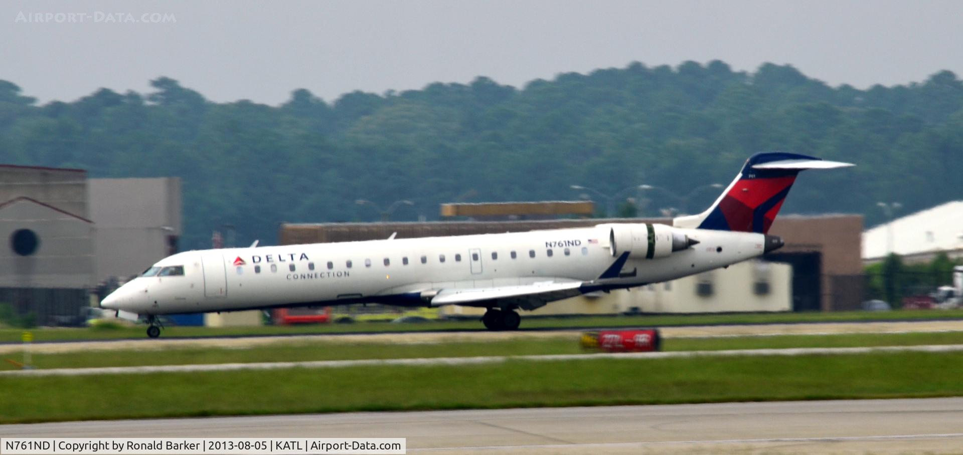 N761ND, 2005 Bombardier CRJ-700 (CL-600-2C10) Regional Jet C/N 10213, Taxi Atlanta