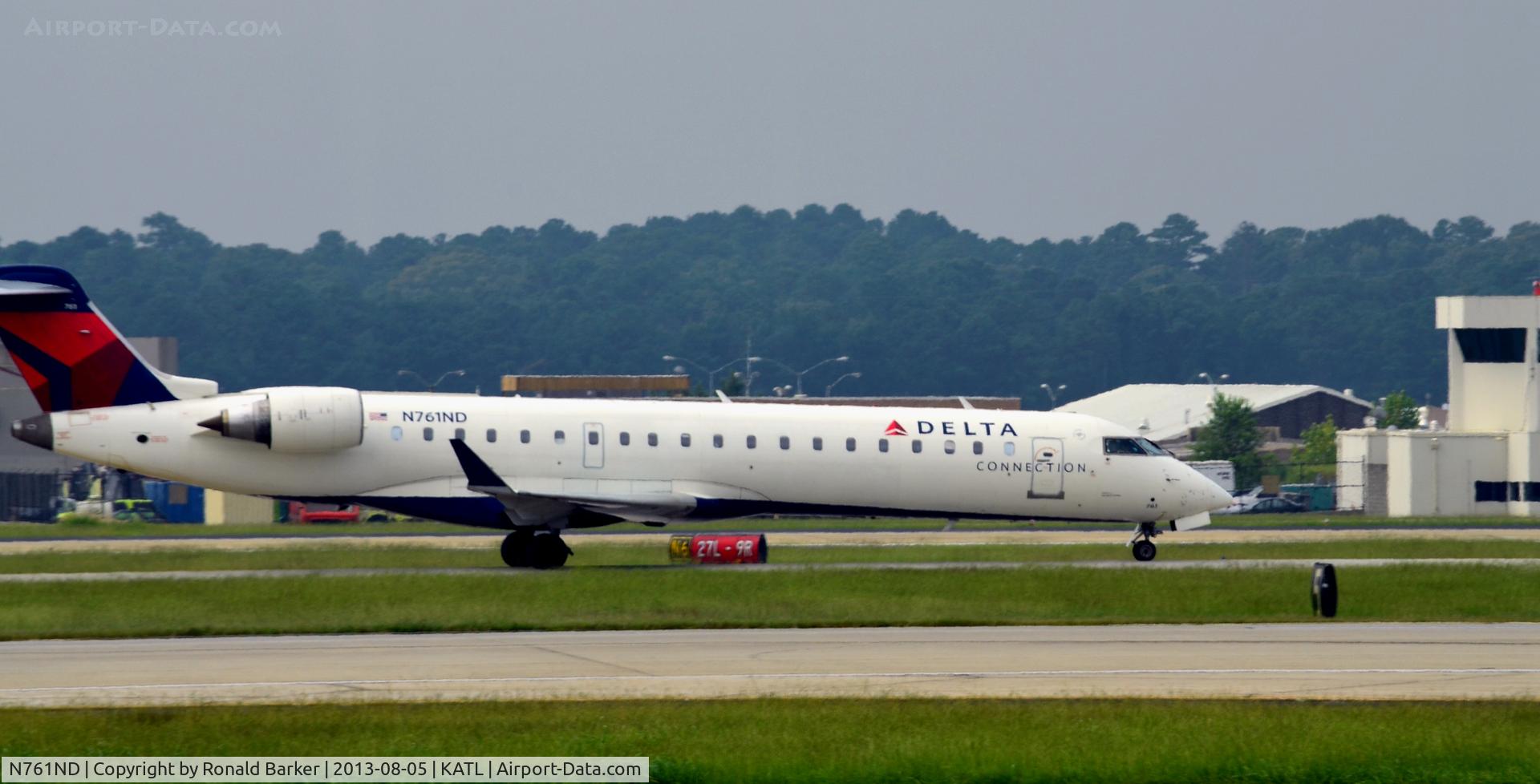 N761ND, 2005 Bombardier CRJ-700 (CL-600-2C10) Regional Jet C/N 10213, Taxi Atlanta