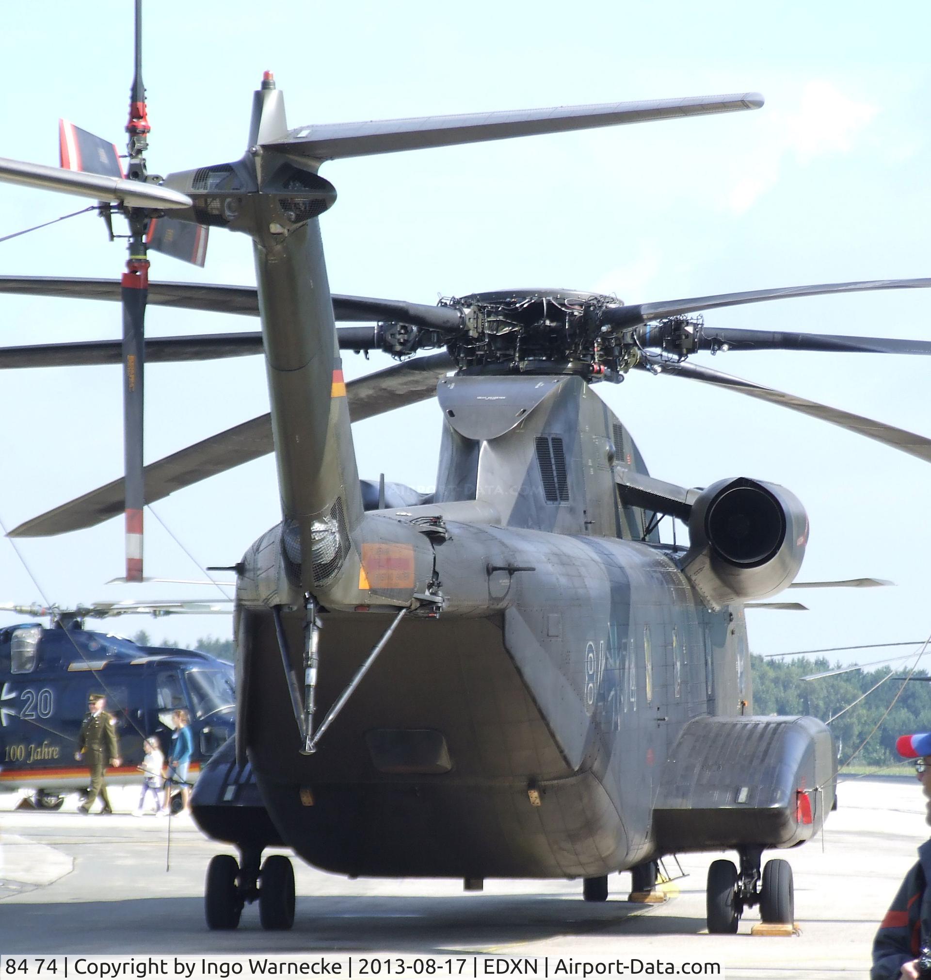 84 74, Sikorsky (VFW-Fokker) CH-53G C/N V65-072, Sikorsky (VFW-Fokker) CH-53G of the German Air Force at the Spottersday of the Nordholz Airday 2013 celebrationg 100 Years of German Naval Aviation at Nordholz Naval Aviation Base