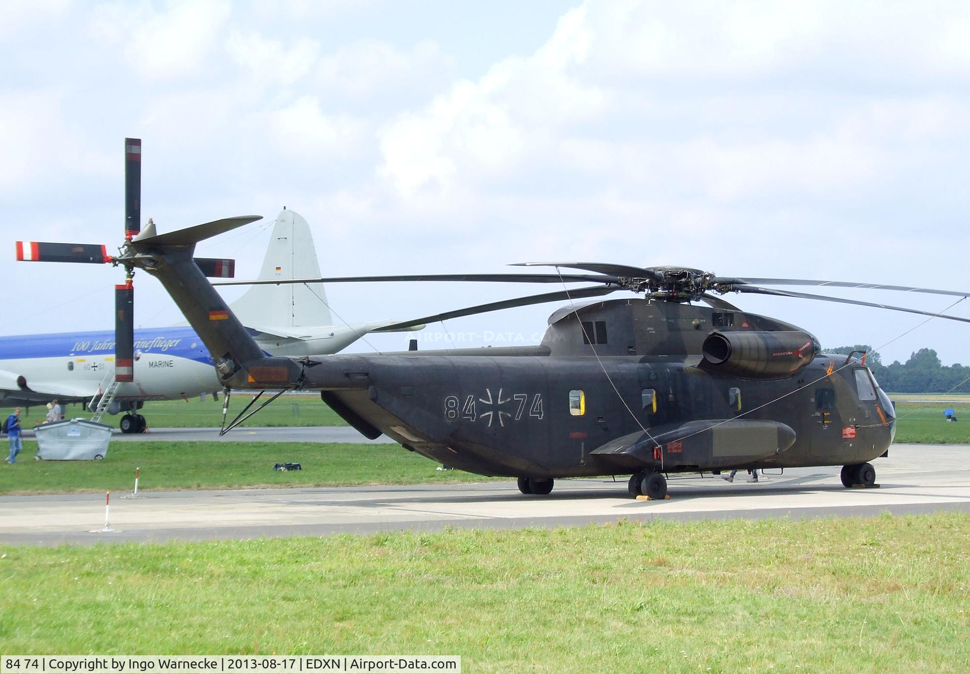 84 74, Sikorsky (VFW-Fokker) CH-53G C/N V65-072, Sikorsky (VFW-Fokker) CH-53G of the German Air Force at the Spottersday of the Nordholz Airday 2013 celebrationg 100 Years of German Naval Aviation at Nordholz Naval Aviation Base