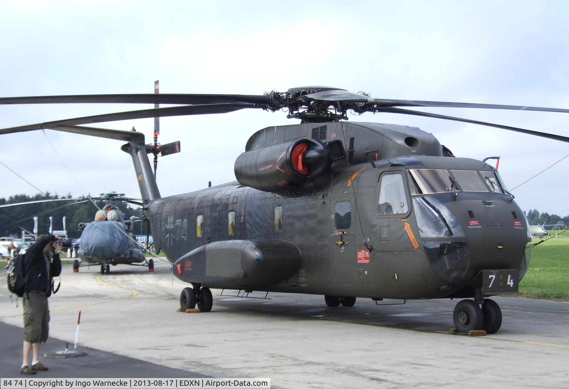 84 74, Sikorsky (VFW-Fokker) CH-53G C/N V65-072, Sikorsky (VFW-Fokker) CH-53G of the German Air Force at the Spottersday of the Nordholz Airday 2013 celebrationg 100 Years of German Naval Aviation at Nordholz Naval Aviation Base