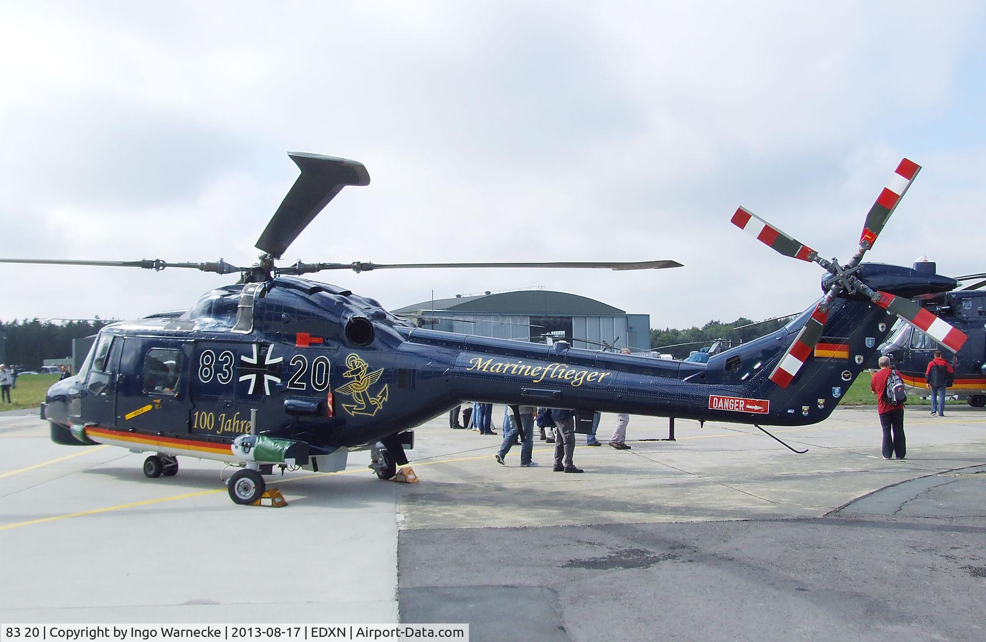 83 20, Westland Super Lynx Mk.88A C/N 388, Westland Super Lynx Mk88A of the Marineflieger (German Naval Aviation) in '100 Jahre Marineflieger' special colours at the Spottersday of the Nordholz Airday 2013 celebrationg 100 Years of German Naval Aviation at Nordholz Naval Aviation Base