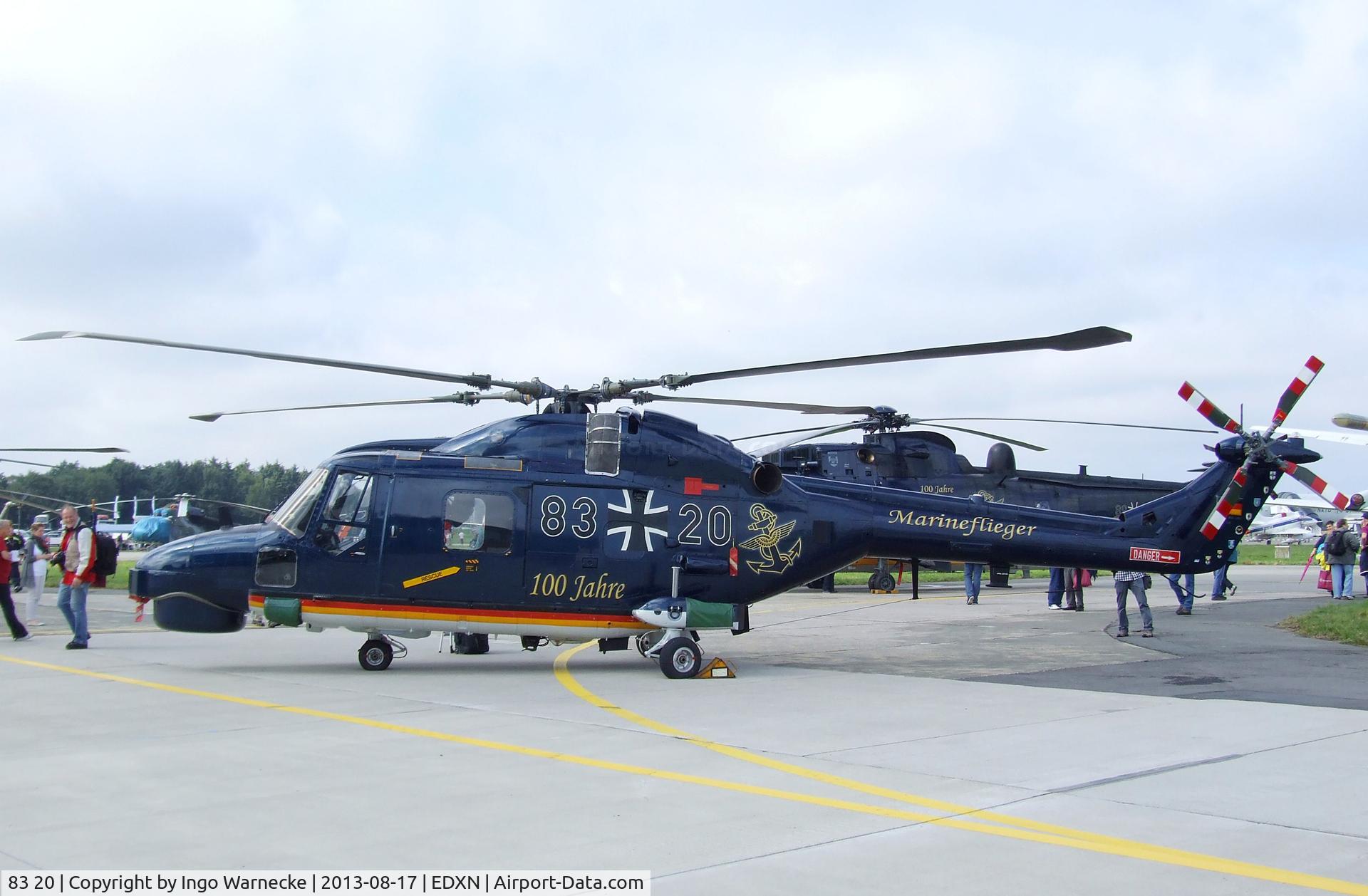 83 20, Westland Super Lynx Mk.88A C/N 388, Westland Super Lynx Mk88A of the Marineflieger (German Naval Aviation) in '100 Jahre Marineflieger' special colours at the Spottersday of the Nordholz Airday 2013 celebrationg 100 Years of German Naval Aviation at Nordholz Naval Aviation Base