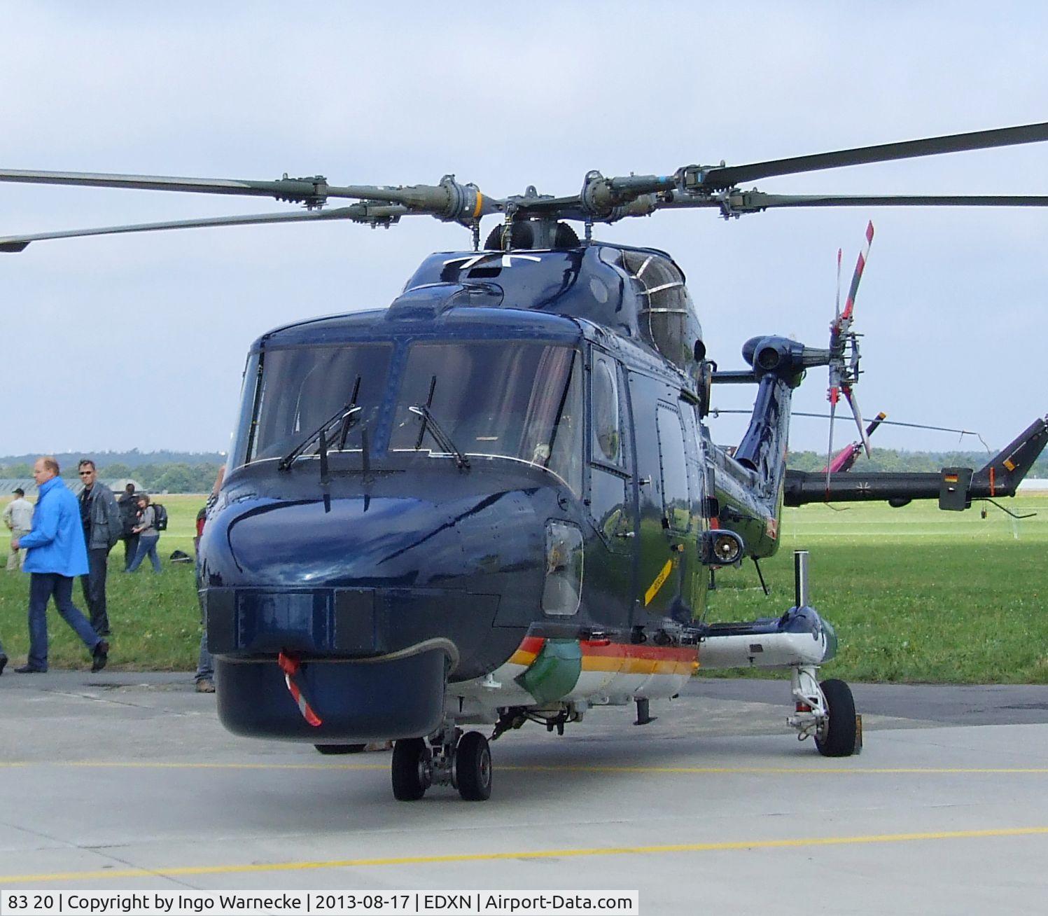 83 20, Westland Super Lynx Mk.88A C/N 388, Westland Super Lynx Mk88A of the Marineflieger (German Naval Aviation) in '100 Jahre Marineflieger' special colours at the Spottersday of the Nordholz Airday 2013 celebrationg 100 Years of German Naval Aviation at Nordholz Naval Aviation Base