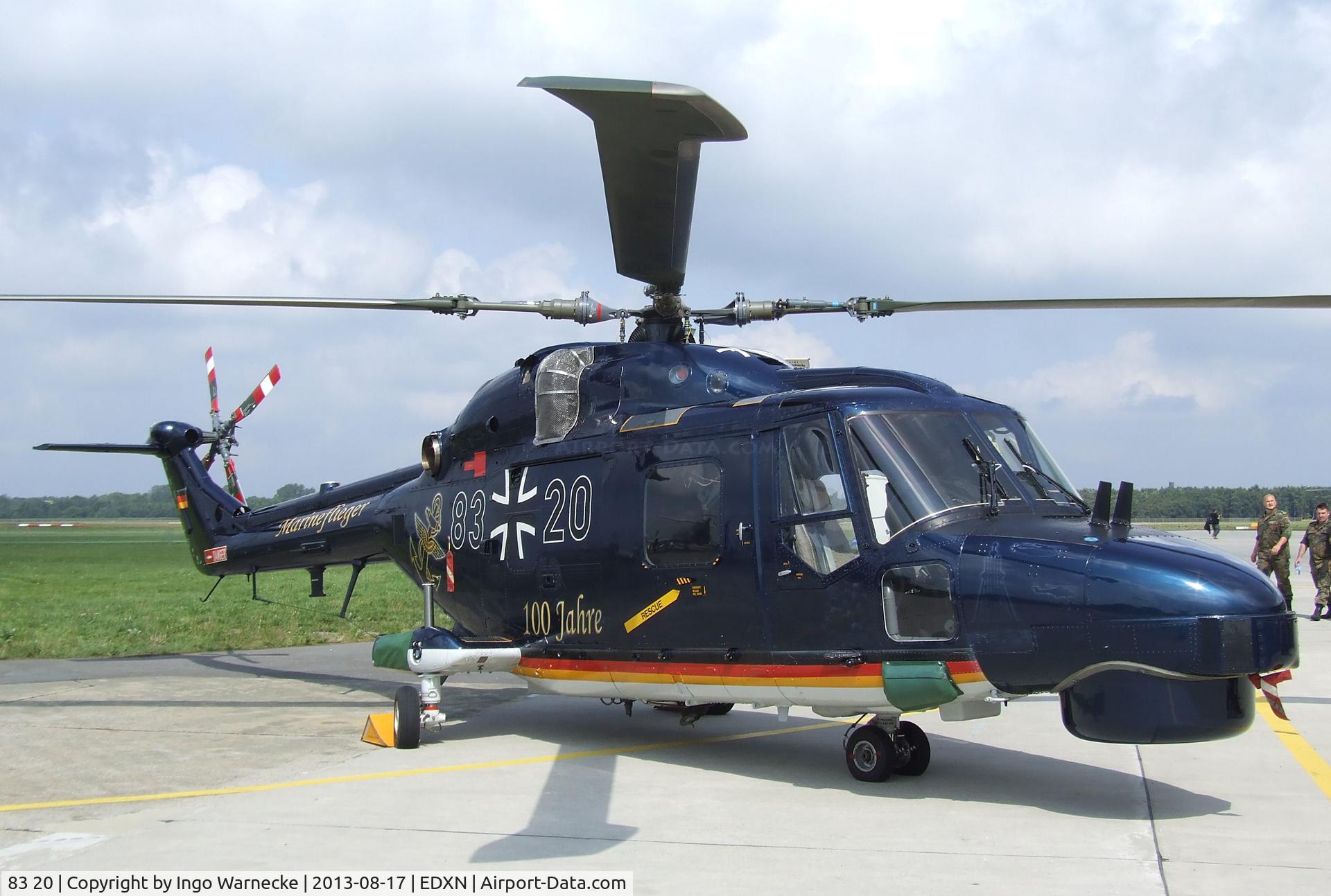 83 20, Westland Super Lynx Mk.88A C/N 388, Westland Super Lynx Mk88A of the Marineflieger (German Naval Aviation) in '100 Jahre Marineflieger' special colours at the Spottersday of the Nordholz Airday 2013 celebrationg 100 Years of German Naval Aviation at Nordholz Naval Aviation Base
