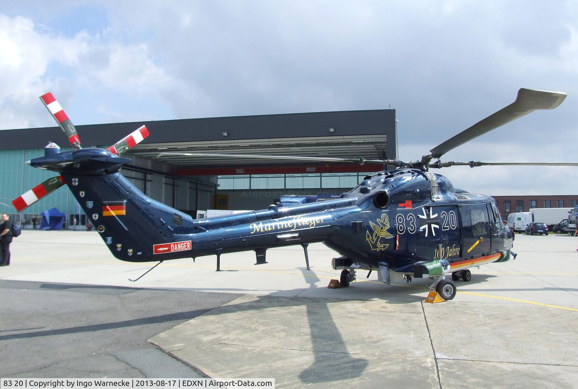 83 20, Westland Super Lynx Mk.88A C/N 388, Westland Super Lynx Mk88A of the Marineflieger (German Naval Aviation) in '100 Jahre Marineflieger' special colours at the Spottersday of the Nordholz Airday 2013 celebrationg 100 Years of German Naval Aviation at Nordholz Naval Aviation Base