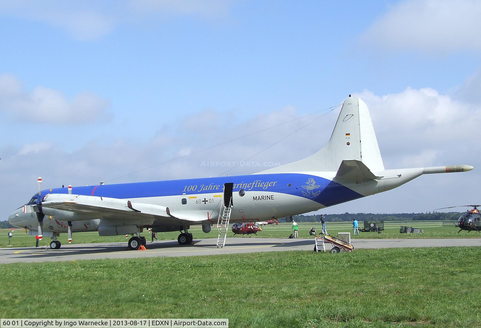 60 01, Lockheed P-3C-II Orion C/N 285E-5737, Lockheed P-3C-II Orion of the Marineflieger (German Naval Aviation) in '100 Jahre Marineflieger' special colours at the Spottersday of the Nordholz Airday 2013 celebrationg 100 Years of German Naval Aviation at Nordholz Naval Aviation Base